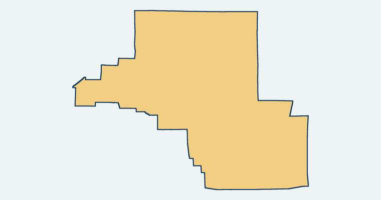 Map showing the Alpine Union Elementary School District boundary