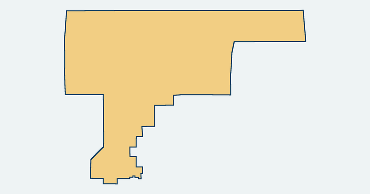 Map showing the Azusa Unified School District boundary