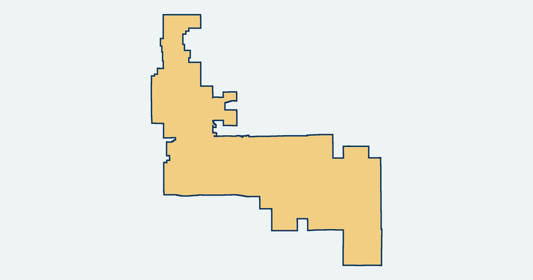 Map of the Banning Library District service area