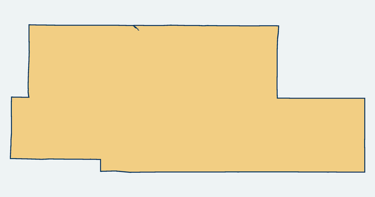 Map showing the Bear Valley Unified School District boundary