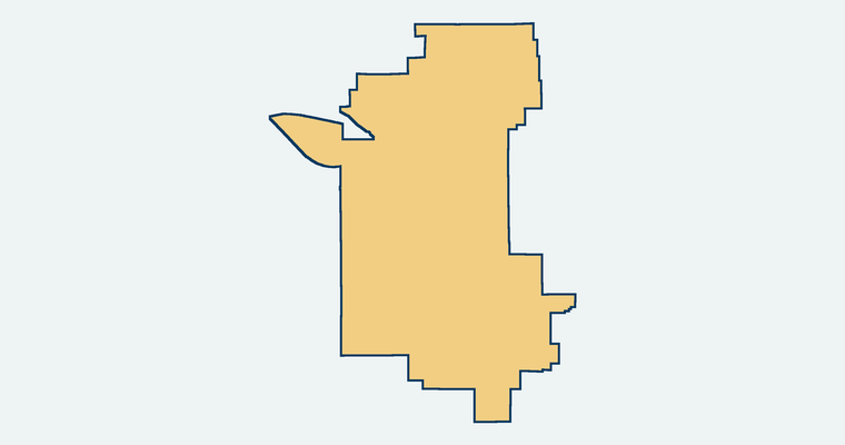 Map of the Beaumont Library District service area