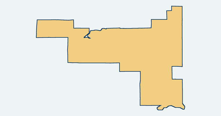 Map showing the Beaumont Unified School District boundary