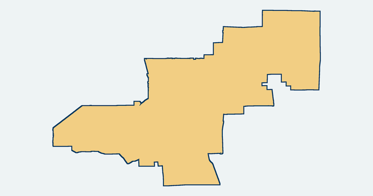 Map showing the Bonsall Unified School District boundary