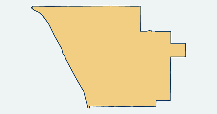 Map showing the Cardiff Elementary School District boundary