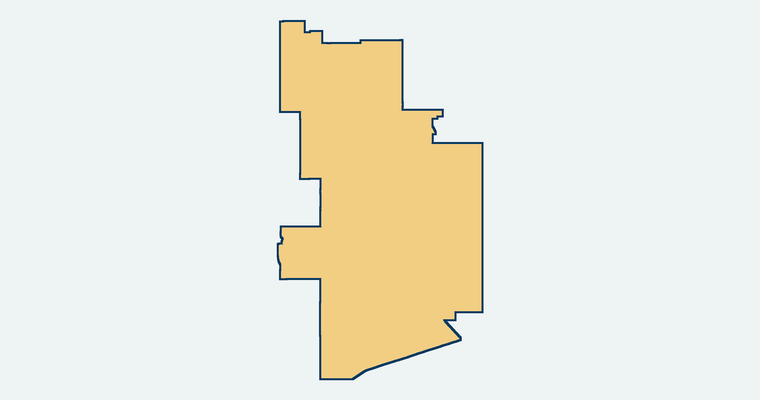 Map showing the Centinela Valley Union High School District boundary