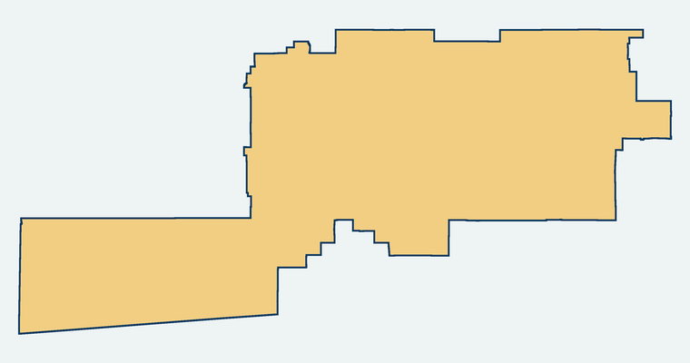 Map showing the Central Union High School District boundary