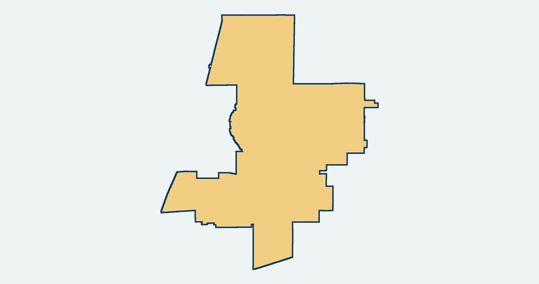 Map showing the Chaffey Joint Union High School District boundary
