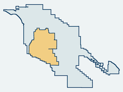 Map highlighting Division 3 within the Coachella Valley Water District