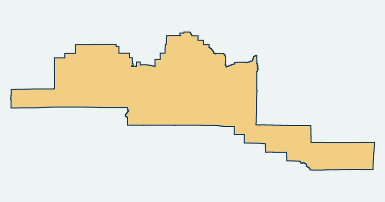 Map showing the Colton Joint Unified School District boundary