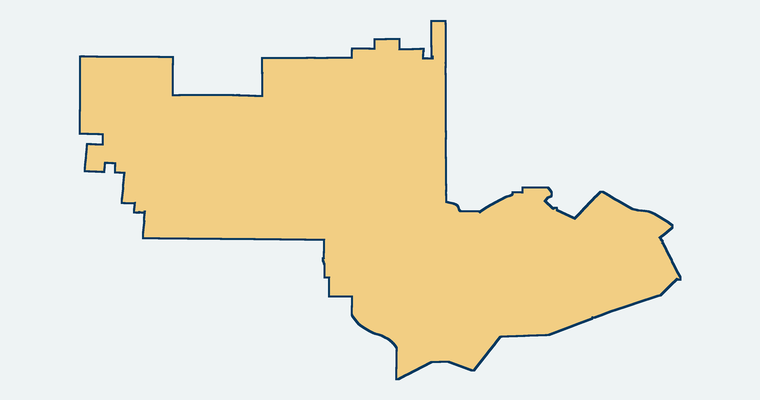 Map showing the Covina-Valley Unified School District boundary