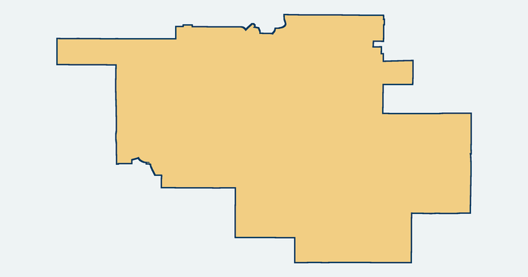 Map showing the Cucamonga Elementary School District boundary