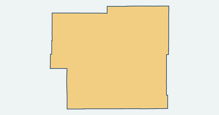 Map showing the Desert Center Unified School District boundary