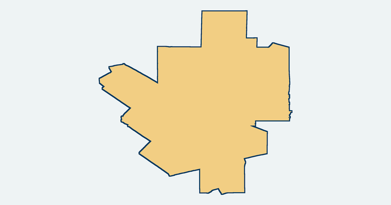 Map showing the East Whittier City Elementary School District boundary