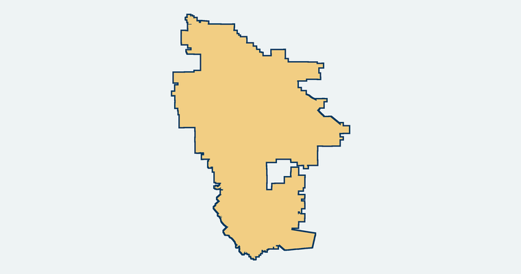 Map showing the Eastern Municipal Water District Municipal water special district boundary