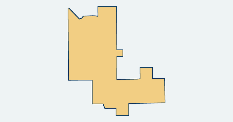 Map showing the Edgemont Community Services District Community services special district boundary