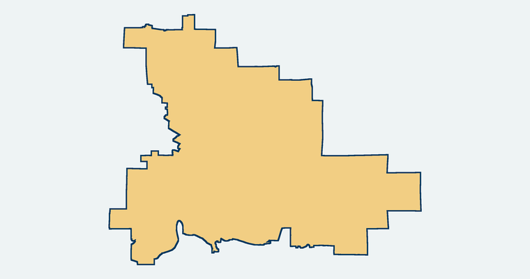 Map showing the Escondido Union High School District boundary