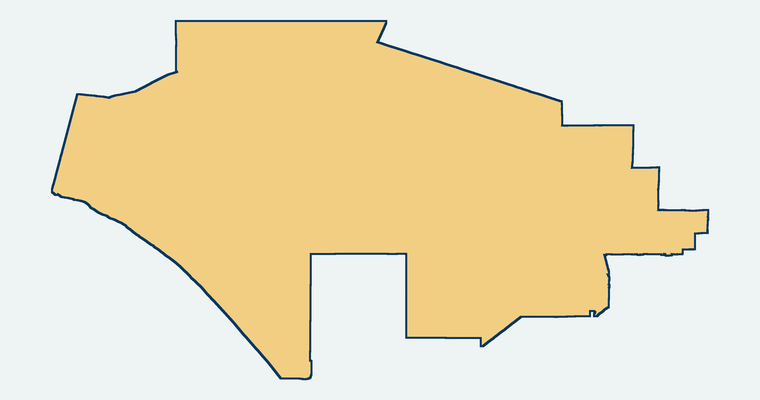 Map showing the Fallbrook Union Elementary School District boundary