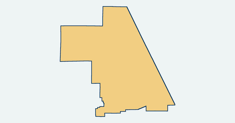 Map showing the Fillmore Unified School District boundary