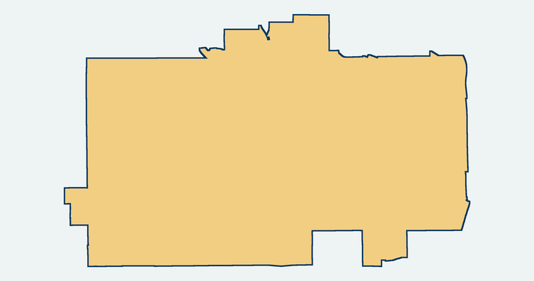 Map showing the Fullerton Elementary School District boundary