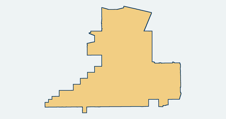 Map showing the Fullerton Joint Union High School District boundary