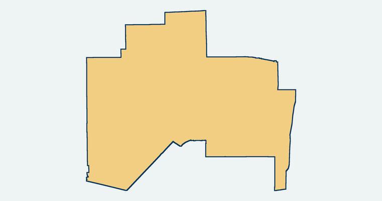 Map showing the Garvey Elementary School District boundary