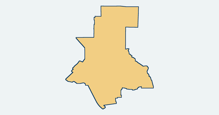 Map showing the Glendale Unified School District boundary