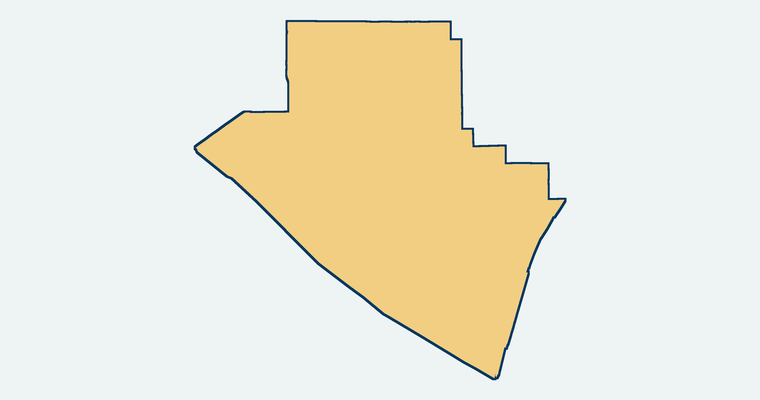 Map showing the Huntington Beach Union High School District boundary