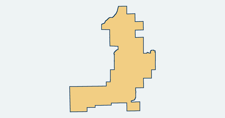 Map showing the Idyllwild Water District County water special district boundary