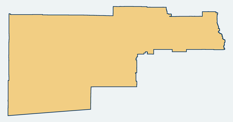 Map showing the Imperial Unified School District boundary
