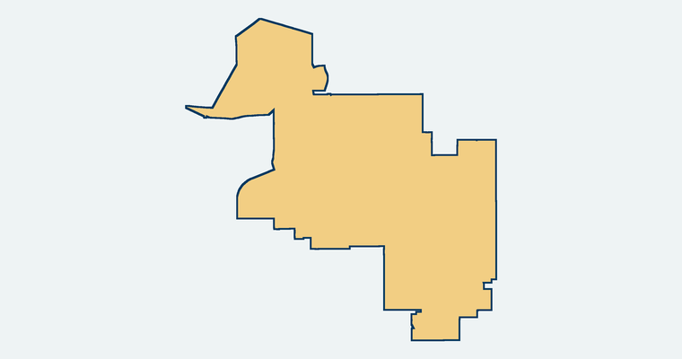 Map showing the Inglewood Unified School District boundary