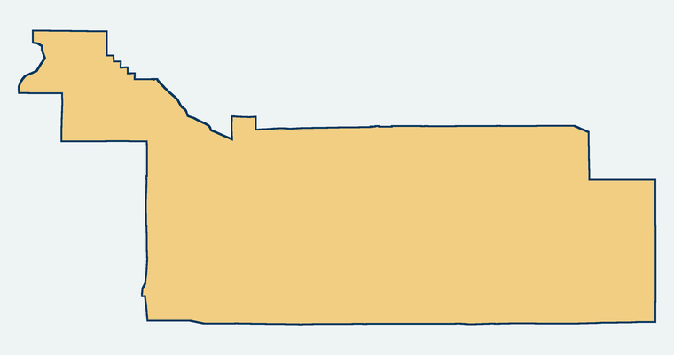 Map showing the Julian Union High School District boundary