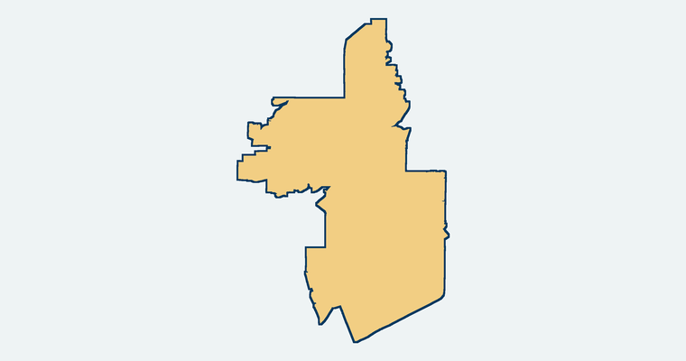 Map showing the La Mesa-Spring Valley School District boundary