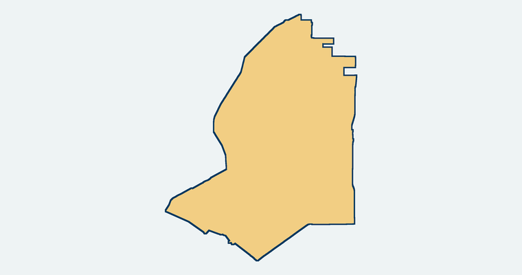 Map showing the Los Alamitos Unified School District boundary