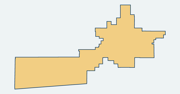 Map showing the McCabe Union Elementary School District boundary