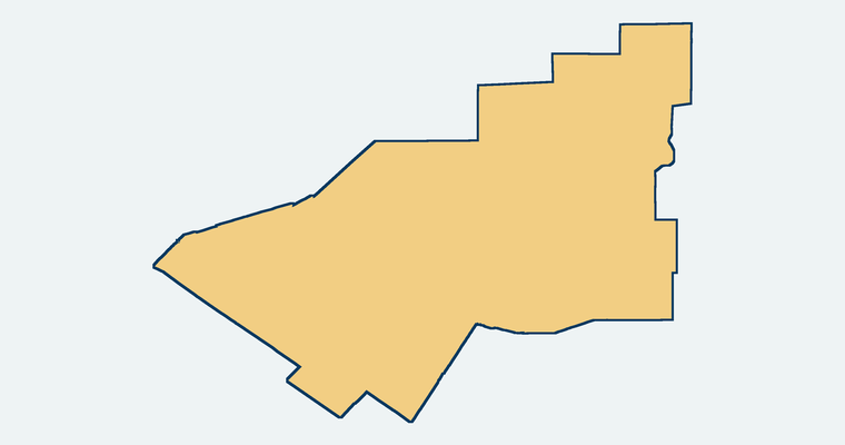 Map showing the Mesa Union Elementary School District boundary