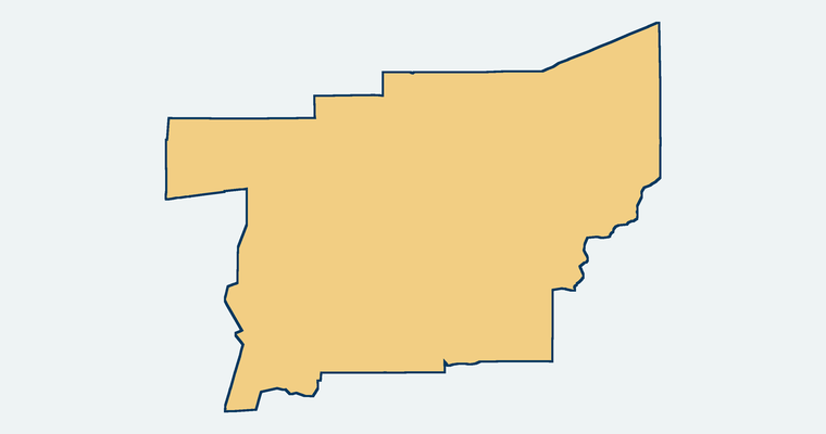 Map showing the Moorpark Unified School District boundary