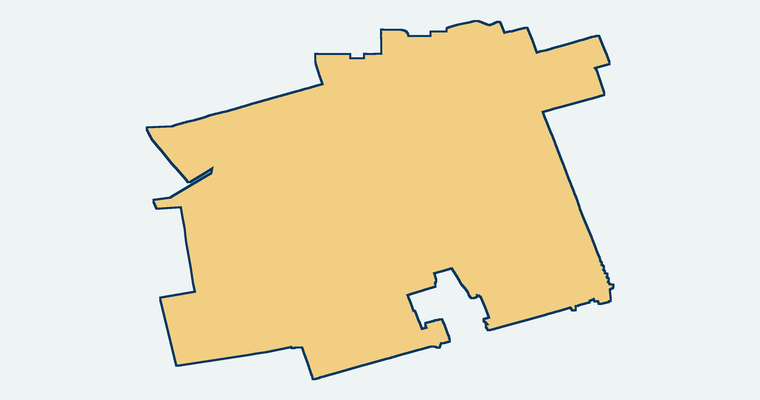 Map showing the National Elementary School District boundary