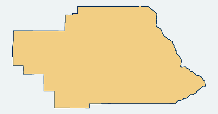 Map showing the Needles Unified School District boundary
