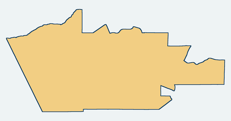 Map showing the Newhall School District boundary