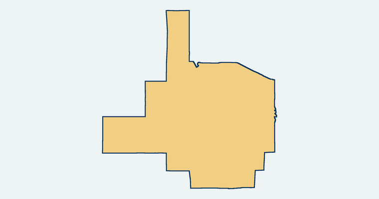 Map showing the Nuview Union School District boundary