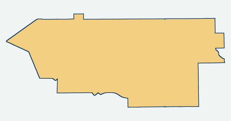 Map showing the Ocean View School District boundary