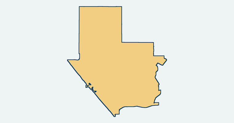 Map showing the Oceanside Unified School District boundary