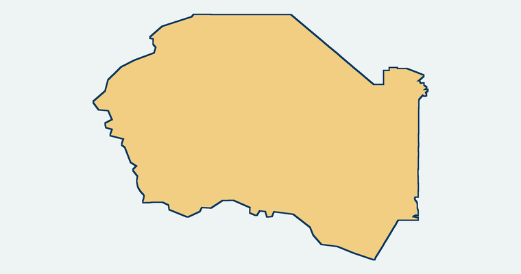 Map showing the Palos Verdes Peninsula Unified School District boundary