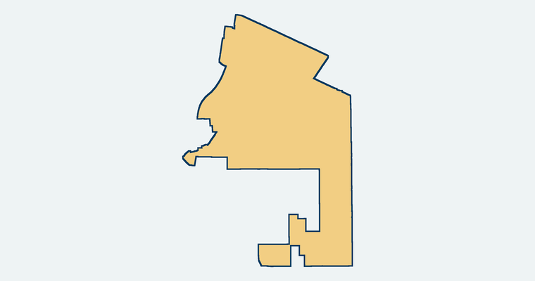 Map showing the Paramount Unified School District boundary