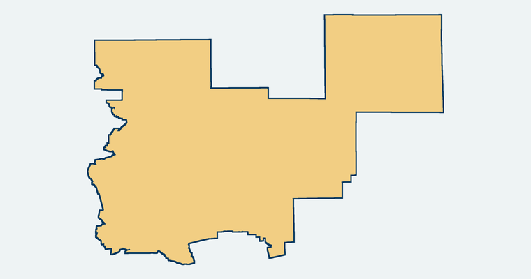 Map showing the Pasadena Unified School District boundary