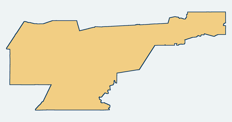 Map showing the Pleasant Valley School District boundary