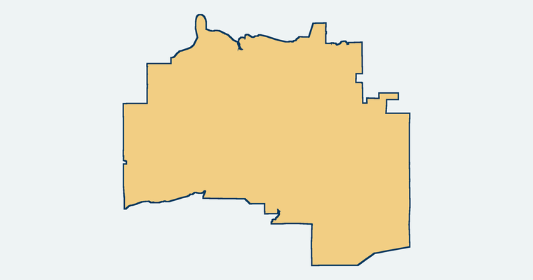 Map showing the Poway Unified School District boundary