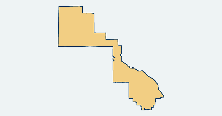 Map showing the Rialto Unified School District boundary