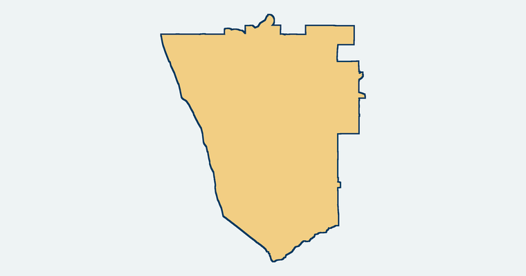 Map showing the San Dieguito Union High School District boundary