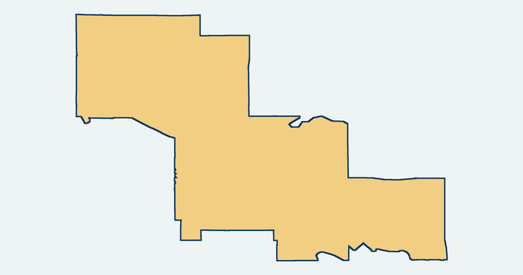 Map showing the San Jacinto Unified School District boundary